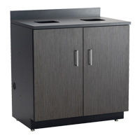 Modular Base Cabinet, Melamine, 39" H x 36" W x 25" D, Asian Night/Black Northern Industrial Supply Inc.