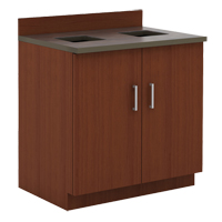 Modular Base Cabinet, Melamine, 39" H x 36" W x 25" D, Mahogany Northern Industrial Supply Inc.