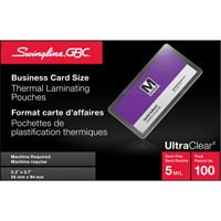 Swingline UltraClear Laminating Business Card Pouches Northern Industrial Supply Inc.