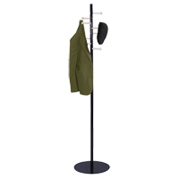 Nail Head Coat Rack, 67" H, Black, 8 Hook(s) Northern Industrial Supply Inc.