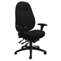 Medium Back Comfort Chair, Polyester, Black, 300 lbs. Capacity Northern Industrial Supply Inc.