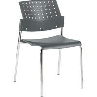 Chaises sans accoudoirs empilables, Plastique, Hauteur 33", Capacit&eacute; 300 lb, Gris Northern Industrial Supply Inc.