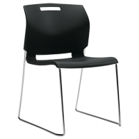 Chair, Plastic, 32-1/2" High, 300 lbs. Capacity, Black Northern Industrial Supply Inc.