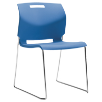 Chaise, Plastique, Hauteur 32-1/2", Capacit&eacute; 300 lb, Bleu Northern Industrial Supply Inc.