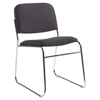 Armless Chair, Fabric, 30" High, 200 lbs. Capacity, Black Northern Industrial Supply Inc.