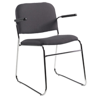 Chair, Fabric, 30" High, 200 lbs. Capacity, Black Northern Industrial Supply Inc.