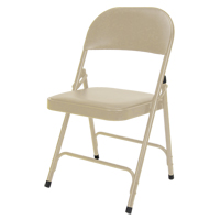 Vinyl Padded Folding Chair, Steel, Beige, 300 lbs. Weight Capacity Northern Industrial Supply Inc.