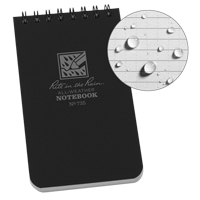 Pocket Top-Spiral Notebook, Soft Cover, Black, 100 Pages, 3" W x 5" L Northern Industrial Supply Inc.