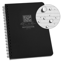 Side-Spiral Notebook, Soft Cover, Black, 64 Pages, 4-5/8" W x 7" L Northern Industrial Supply Inc.