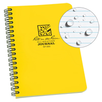 Carnet de notes de poche &agrave; spirale lat&eacute;rale, Couverture souple, Jaune, 64 Pages, 4-5/8" , 7"  Northern Industrial Supply Inc.