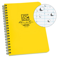 Carnet de notes de poche &agrave; spirale lat&eacute;rale, Couverture souple, Jaune, 64 Pages, 4-5/8" , 7"  Northern Industrial Supply Inc.