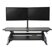 Poste de travail assis-debout Goya, Mod&egrave;le de bureau, 20" h x 42" la x 16" p, Noir Northern Industrial Supply Inc.