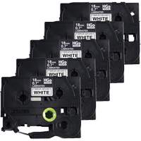 Laminated Tape, 18 mm x 8 m, Black on White Northern Industrial Supply Inc.