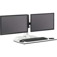 Soar Sit/Stand Electric Desk with Dual Monitor Arm, Desktop Unit, 37-1/4" H x 27-3/4" W x 22" D, White Northern Industrial Supply Inc.
