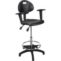 Tabouret ergonomique robuste avec accoudoirs r&eacute;glables, Stationnaire, Ajustable Hauteur, Capacit&eacute; 250 lb Northern Industrial Supply Inc.