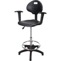 Tabouret ergonomique robuste avec accoudoirs r&eacute;glables, Stationnaire, Ajustable Hauteur, Capacit&eacute; 250 lb Northern Industrial Supply Inc.