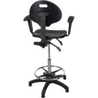 Tabouret ergonomique robuste avec accoudoirs r&eacute;glables, Stationnaire, Ajustable Hauteur, Capacit&eacute; 250 lb Northern Industrial Supply Inc.