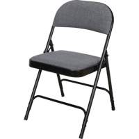 Deluxe Fabric Padded Folding Chair, Steel, Grey, 300 lbs. Weight Capacity Northern Industrial Supply Inc.