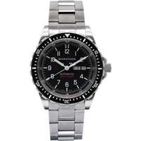 Tr&egrave;s grande montre automatique avec jour/date avec bracelet en acier inoxydable, Num&eacute;rique, &agrave; piles, 46 mm, Argent Northern Industrial Supply Inc.