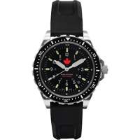 Tr&egrave;s grande montre &agrave; quartz pour plongeur avec feuille d'&eacute;rable rouge, Num&eacute;rique, &agrave; piles, 46 mm, Noir Northern Industrial Supply Inc.