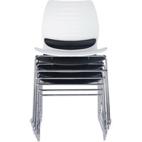 Stacking Chairs, Polypropylene, 32" High, 250 lbs. Capacity, Black Northern Industrial Supply Inc.