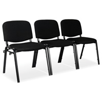 Stacking Chairs, Fabric, 32" High, 250 lbs. Capacity, Black Northern Industrial Supply Inc.