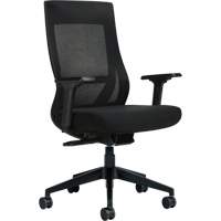 Chaise &agrave; dossier moyen avec m&eacute;canisme &agrave; basculement synchronis&eacute; &agrave; d&eacute;tection de poids , Mailles, Noir Northern Industrial Supply Inc.