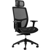 Format+ High-Back Weight-Sensing Synchro-Tilter with Headrest, Mesh, Black, 300 lbs. Capacity Northern Industrial Supply Inc.