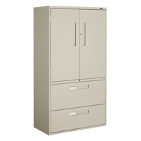 Armoire Multi-Stor, Acier, 3 Tablettes, 65-1/4" h x 36" la x 18" P, Beige Northern Industrial Supply Inc.