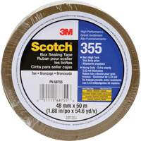 Scotch&reg; 355 Box Sealing Tape, Hot Melt Adhesive, 3.4 mils, 48 mm (1-22/25") x 50 m (164') Northern Industrial Supply Inc.