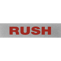 "Rush" Special Handling Labels, 5" L x 2" W, Black on Red Northern Industrial Supply Inc.