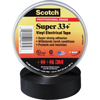 Rubans Super 33+ Scotch, 19 mm (3/4") x 20,1 m (66'), Noir, 7 mils Northern Industrial Supply Inc.