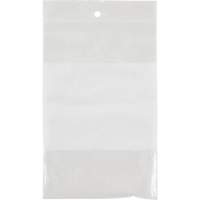 White Block Poly Bags, Reclosable, 6" x 4", 2 mils Northern Industrial Supply Inc.