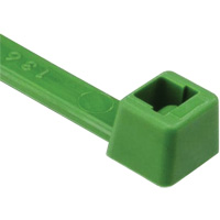 Attaches de c&acirc;bles s&eacute;rie T, Longueur 8", R&eacute;sistance &agrave; la traction 50 lb, Vert Northern Industrial Supply Inc.
