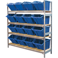 &eacute;tag&egrave;res larges avec bacs g&eacute;ants en plastique, Acier, Sans boulons, Capacit&eacute; 800 lb, 66" la x 72" h x 18" p Northern Industrial Supply Inc.