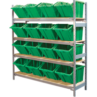 &eacute;tag&egrave;res larges avec bacs g&eacute;ants en plastique, Acier, Sans boulons, Capacit&eacute; 800 lb, 66" la x 72" h x 18" p Northern Industrial Supply Inc.