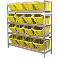 &eacute;tag&egrave;res larges avec bacs g&eacute;ants en plastique, Acier, Sans boulons, Capacit&eacute; 800 lb, 66" la x 72" h x 18" p Northern Industrial Supply Inc.