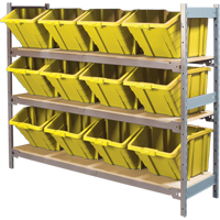 &eacute;tag&egrave;res larges avec bacs g&eacute;ants en plastique, Acier, Sans boulons, De base, 66" la x 60" h x 18" p Northern Industrial Supply Inc.