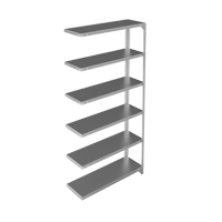 Shelving Unit, Galvanized Steel, Slotted Angle, 400 lbs. Capacity, 36" W x 72" H x 12" D Northern Industrial Supply Inc.