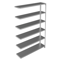 Shelving Unit, Galvanized Steel, Slotted Angle, 300 lbs. Capacity, 48" W x 72" H x 12" D Northern Industrial Supply Inc.