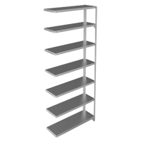 Shelving Unit, Galvanized Steel, Slotted Angle, 400 lbs. Capacity, 36" W x 84" H x 12" D Northern Industrial Supply Inc.