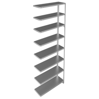 Shelving Unit, Galvanized Steel, Slotted Angle, 400 lbs. Capacity, 36" W x 96" H x 12" D Northern Industrial Supply Inc.
