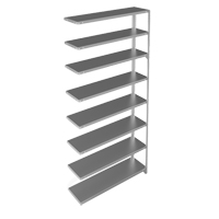 Shelving Unit, Galvanized Steel, Slotted Angle, 300 lbs. Capacity, 48" W x 96" H x 12" D Northern Industrial Supply Inc.