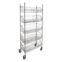 Wire Basket Shelving Cart, 5 Tiers, 36" W x 80" H x 18" D Northern Industrial Supply Inc.