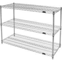 Heavy-Duty Chromate Wire Shelving, 3 Tiers, 36" W x 33" H x 24" D Northern Industrial Supply Inc.