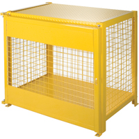 Gas Cylinder Cabinets, 6 Cylinder Capacity, 44" W x 30" D x 37" H, Yellow Northern Industrial Supply Inc.