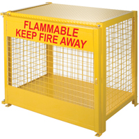 Gas Cylinder Cabinets, 6 Cylinder Capacity, 44" W x 30" D x 37" H, Yellow Northern Industrial Supply Inc.