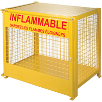 Gas Cylinder Cabinets, 6 Cylinder Capacity, 44" W x 30" D x 37" H, Yellow Northern Industrial Supply Inc.