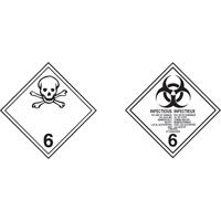 &eacute;tiquettes d'exp&eacute;dition TMD, Classe 6,1, Substances toxiques, Vinyle Northern Industrial Supply Inc.