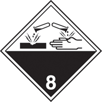 &eacute;tiquettes d'exp&eacute;dition TMD, Classe 8, Corrosifs, Papier Northern Industrial Supply Inc.